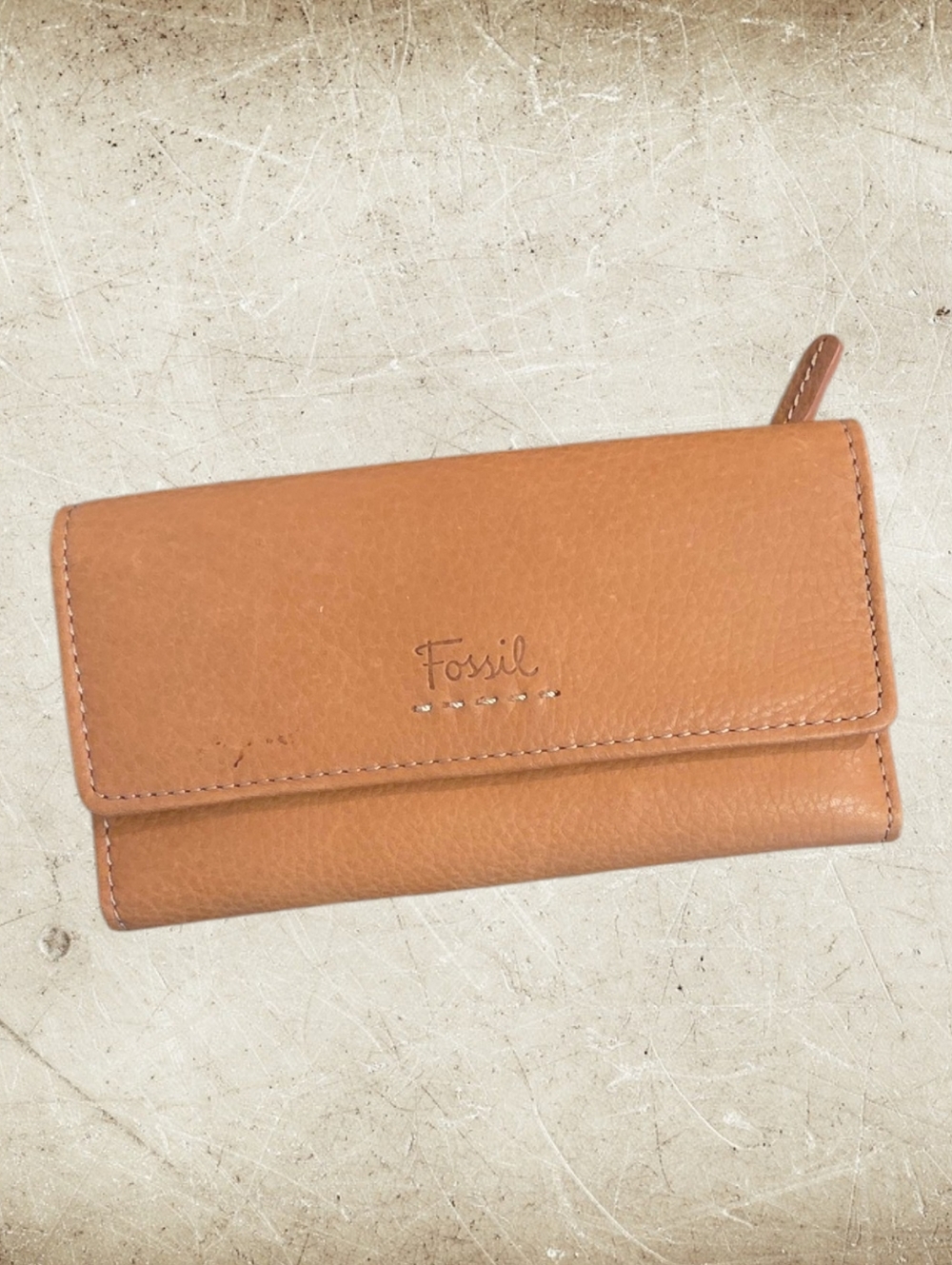Fossil Vintage Leather Wallet With Pullout Checkbook Holder, NWT